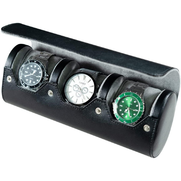 Latitude Run® Watch Case For Men Premium Leather Travel Watch Case